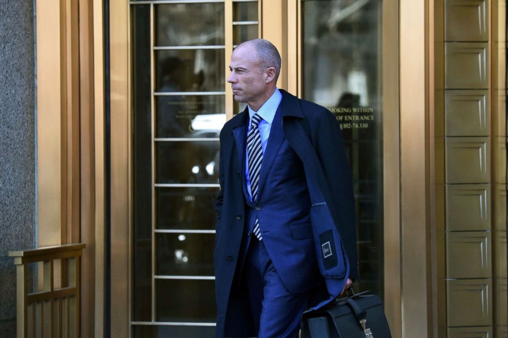 PHOTO: Attorney for Stormy Daniels, Michael Avenatti walks outside the U.S. Courthouse in New York, April 26, 2018.