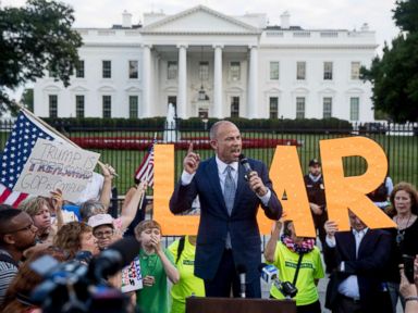 Michael Avenatti and Alyssa Milano lead protest in response to Trump-Putin summit