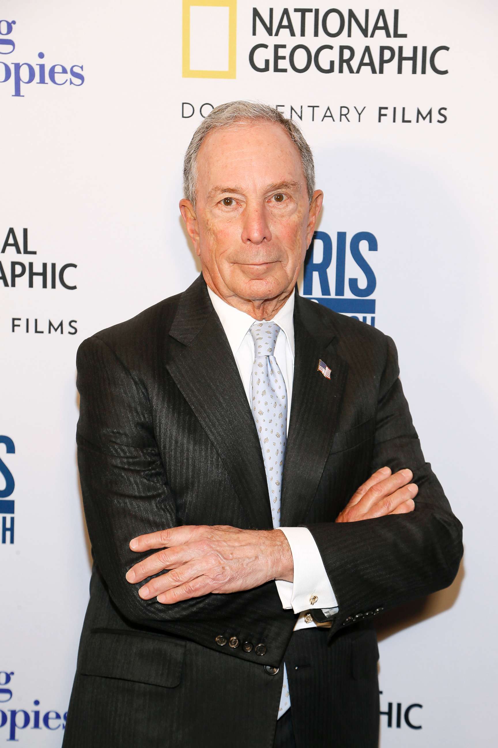 PHOTO: Michael Bloomberg attends the "Paris to Pittsburgh" film screening hosted by Bloomberg Philanthropies and National Geographic at National Geographic Headquarters, Feb. 13, 2019 in Washington, DC.