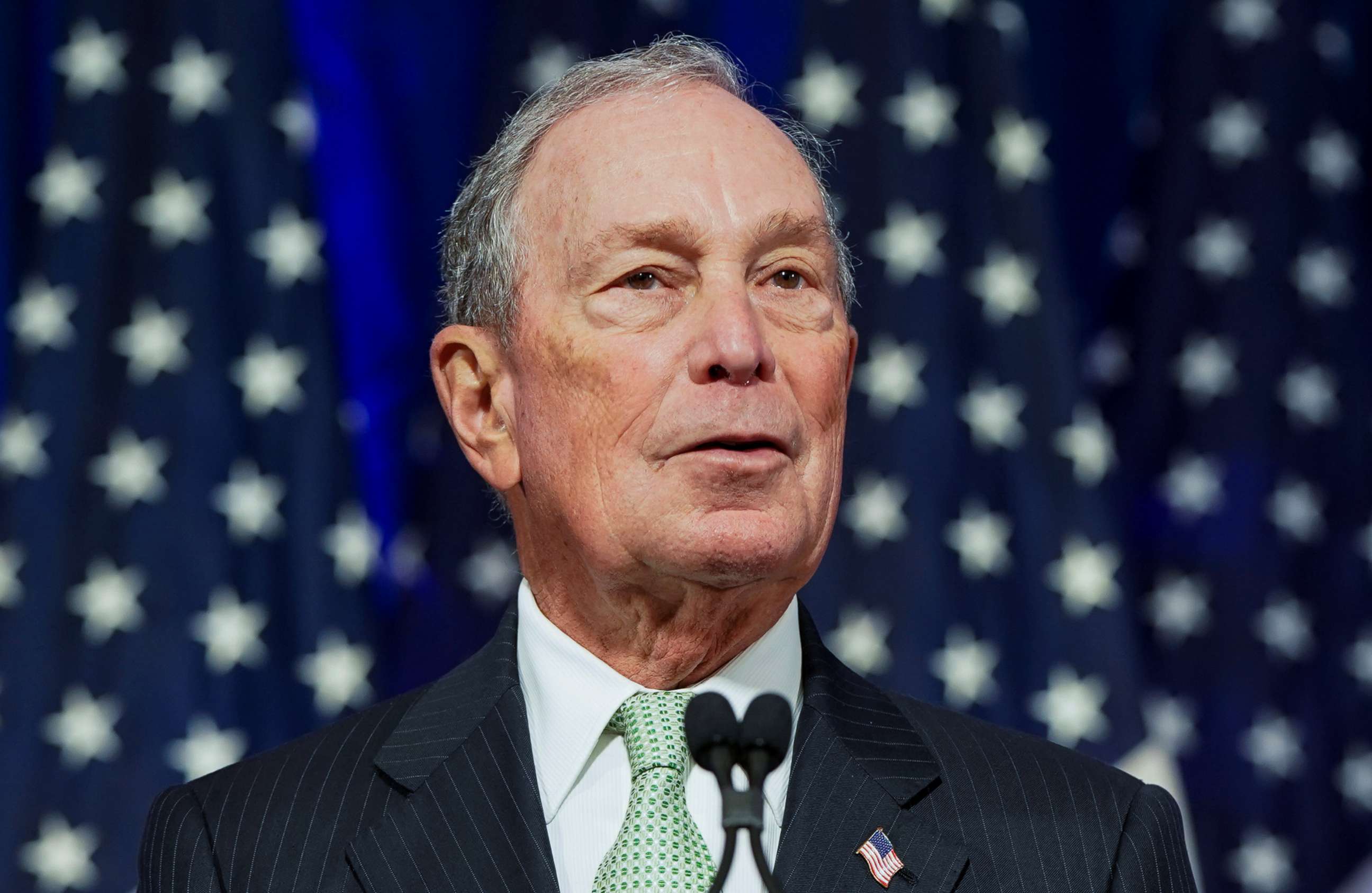 PHOTO: Billionaire Michael Bloomberg addresses a news conference after launching his presidential bid in Norfolk, Va., Nov. 25, 2019.