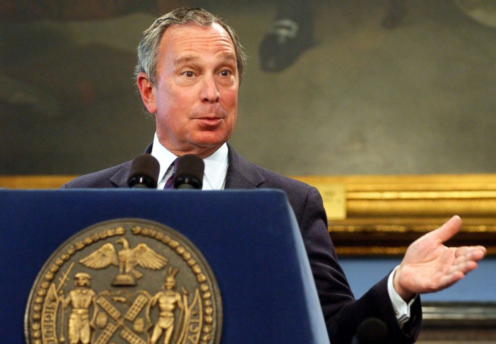 PHOTO: New York Mayor Michael Bloomberg speaks at a news conference, Feb. 19, 2002, at City Hall in New York City.