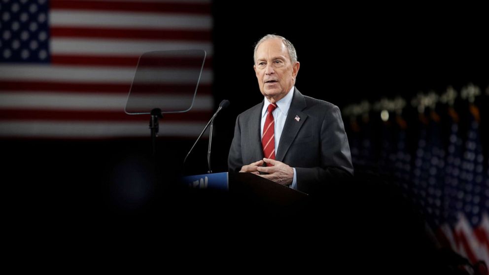 Democratic presidential candidate Michael Bloomberg pauses while speaking to supporters, Jan. 15, 2020, in New York.