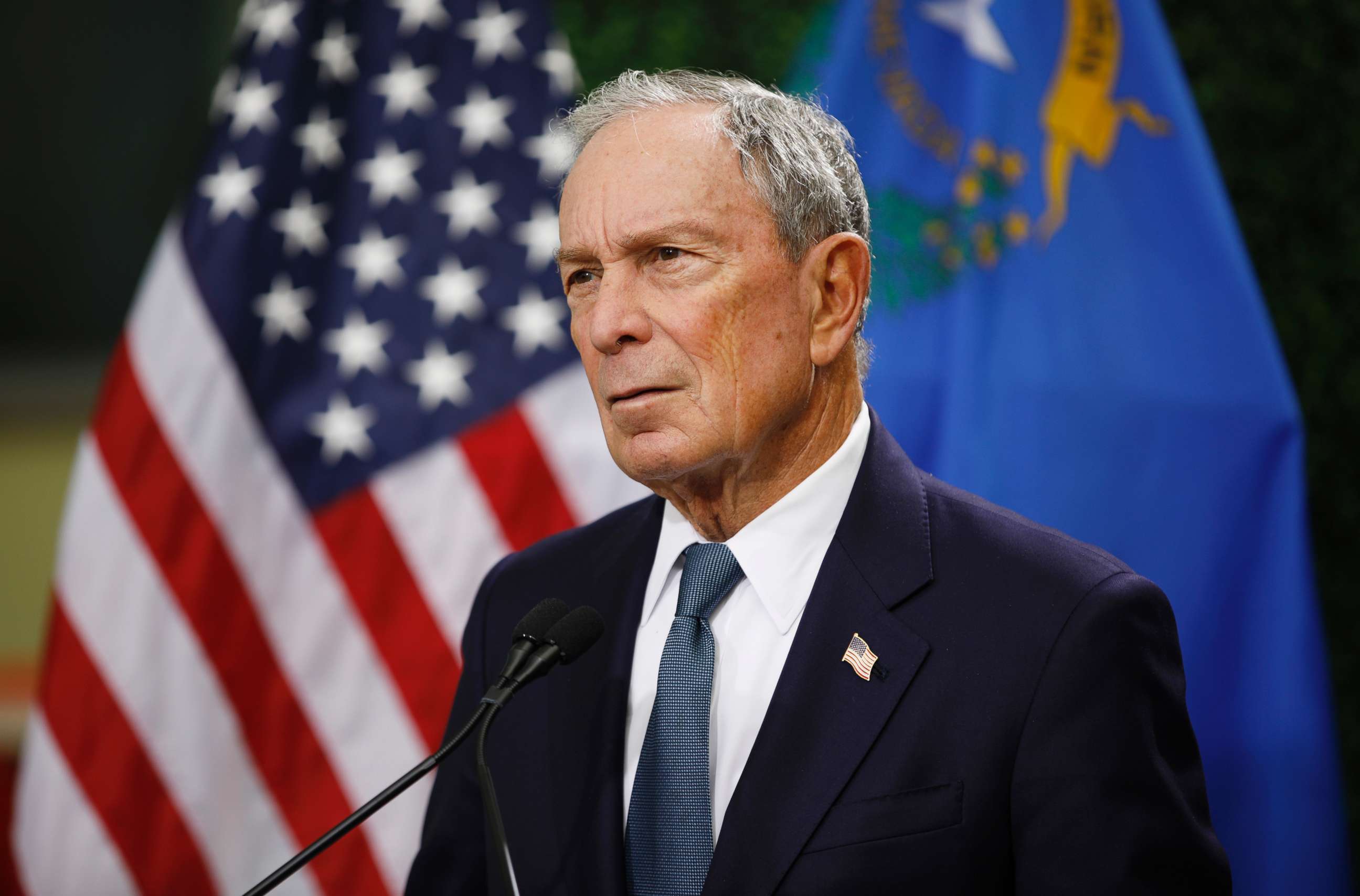 PHOTO: Former New York City mayor Michael Bloomberg speaks at a news conference at a gun control advocacy event, Feb. 26, 2019, in Las Vegas.