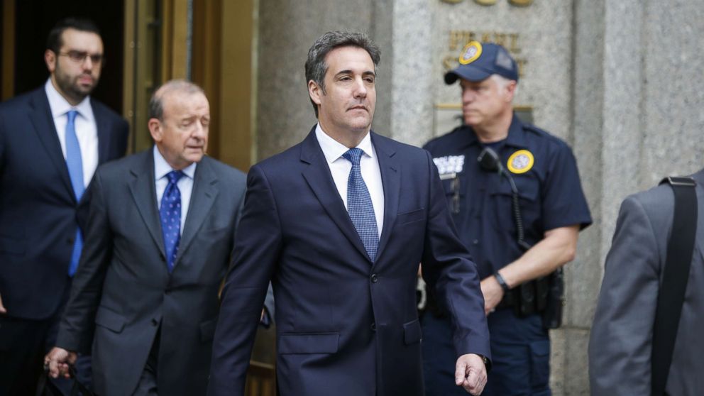 PHOTO: Michael Cohen, former personal lawyer for President Donald Trump, exits the United States District Court Southern District of New York on May 30, 2018 in New York City.
