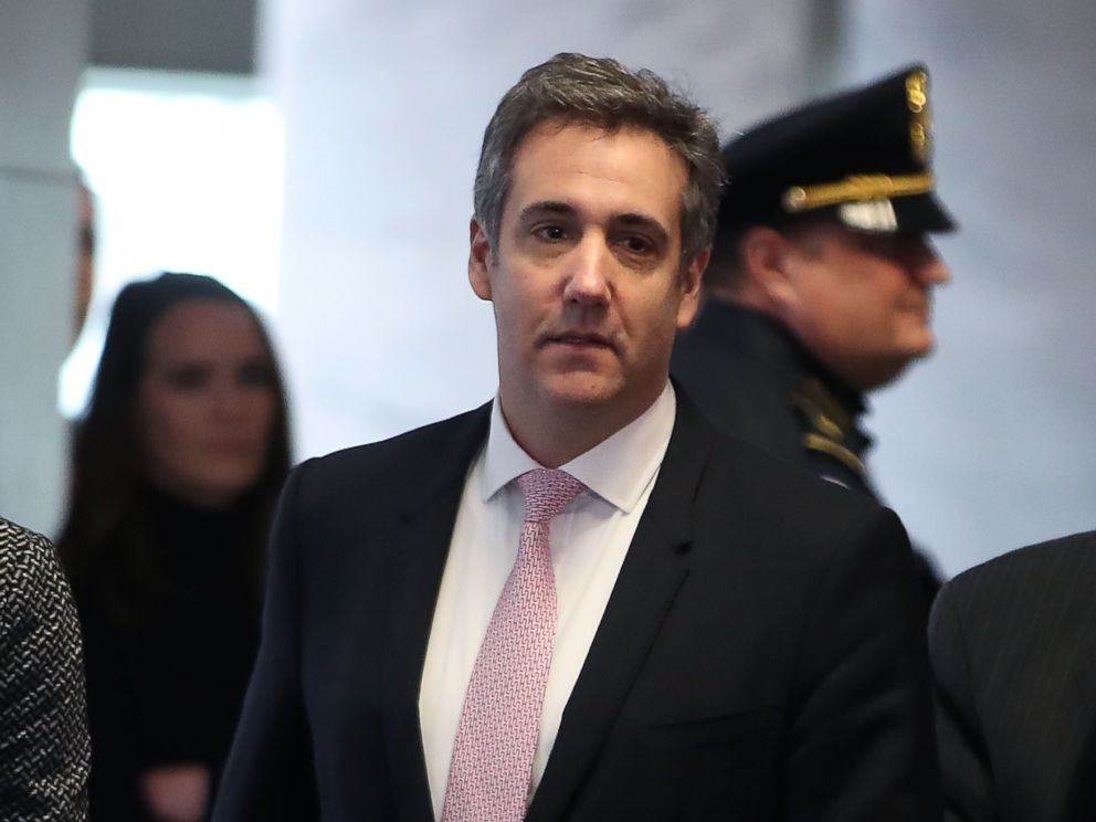 PHOTO: Michael Cohen, former personal attorney for President Donald Trump, arrives at the Hart Senate Office Building before testifying to the Senate Intelligence Committee on Capitol Hill on Feb. 26, 2019, in Washington.