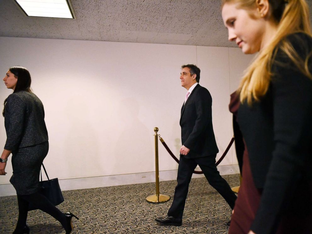 PHOTO: Michael Cohen, President Donald Trumps former personal attorney, arrives at the Hart Senate Office Building in Washington, Feb. 26, 2019.