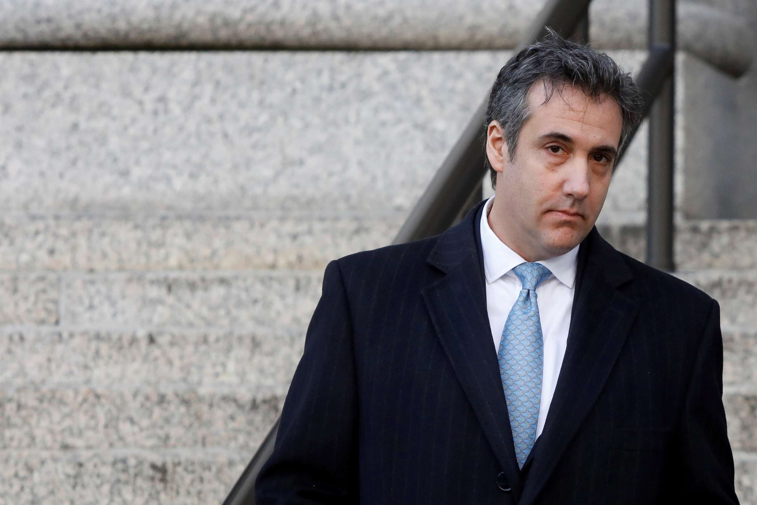 PHOTO: Michael Cohen exits Federal Court after entering a guilty plea in New York City, Nov. 29, 2018.