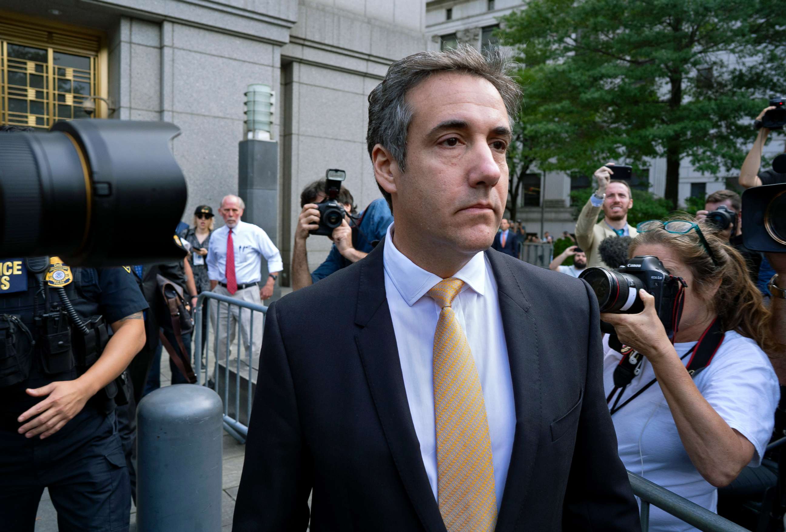PHOTO: Michael Cohen, former personal lawyer to President Donald Trump, leaves federal court in New York, Aug. 21, 2018.