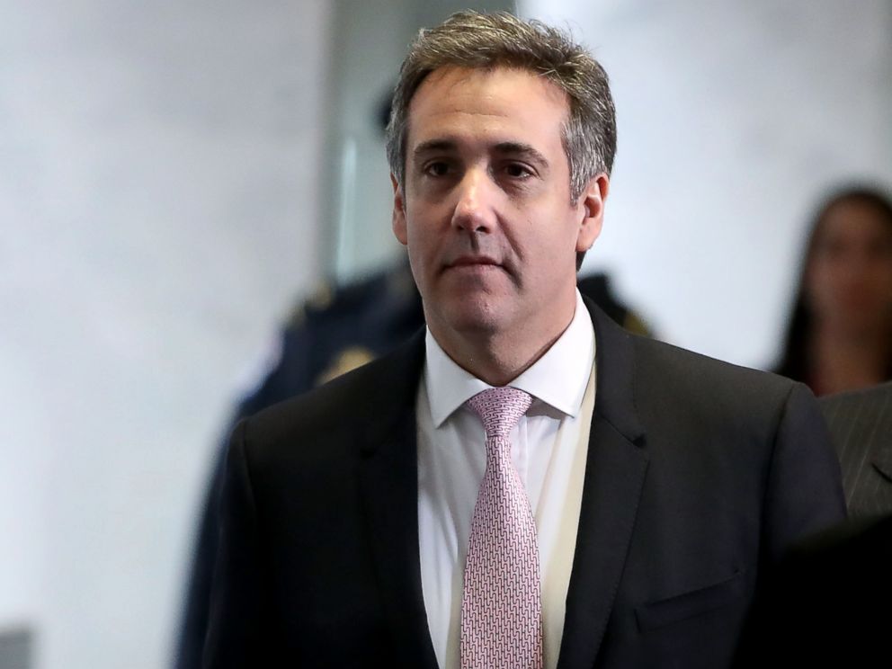 FILE - Michael Cohen leaves the District Attorney's office after