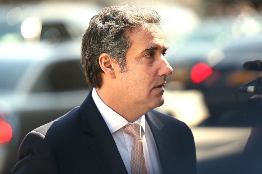 PHOTO: Michael Cohen, longtime personal lawyer and confidante for President Donald Trump, arrives at the U.S. District Court in New York, April 26, 2018. 