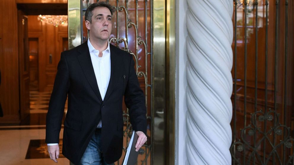PHOTO: Michael Cohen, the former lawyer for President Donald Trump, leaves his Park Avenue apartment May 6, 2019 to begin serving a three-year prison sentence a federal prison in Otisville, N.Y.