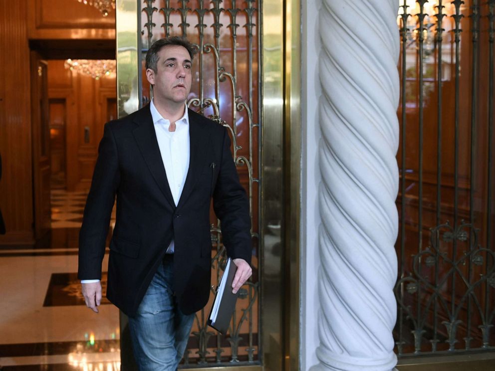 PHOTO: Michael Cohen, the former lawyer for President Donald Trump, leaves his Park Avenue apartment May 6, 2019 to begin serving a three-year prison sentence a federal prison in Otisville, N.Y.