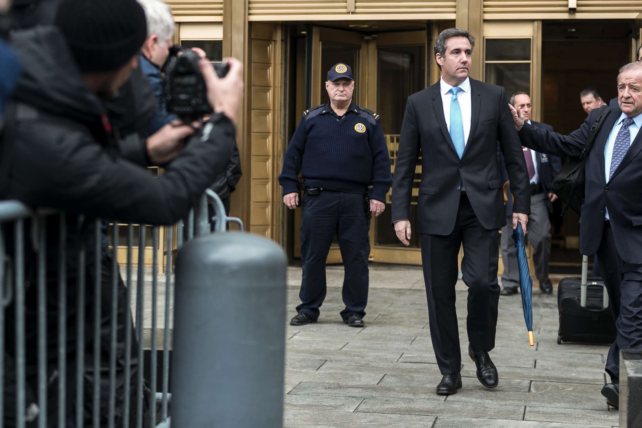 PHOTO: Michael Cohen, President Donald Trump's longtime personal lawyer, leaves federal court in New York, April 16, 2018.