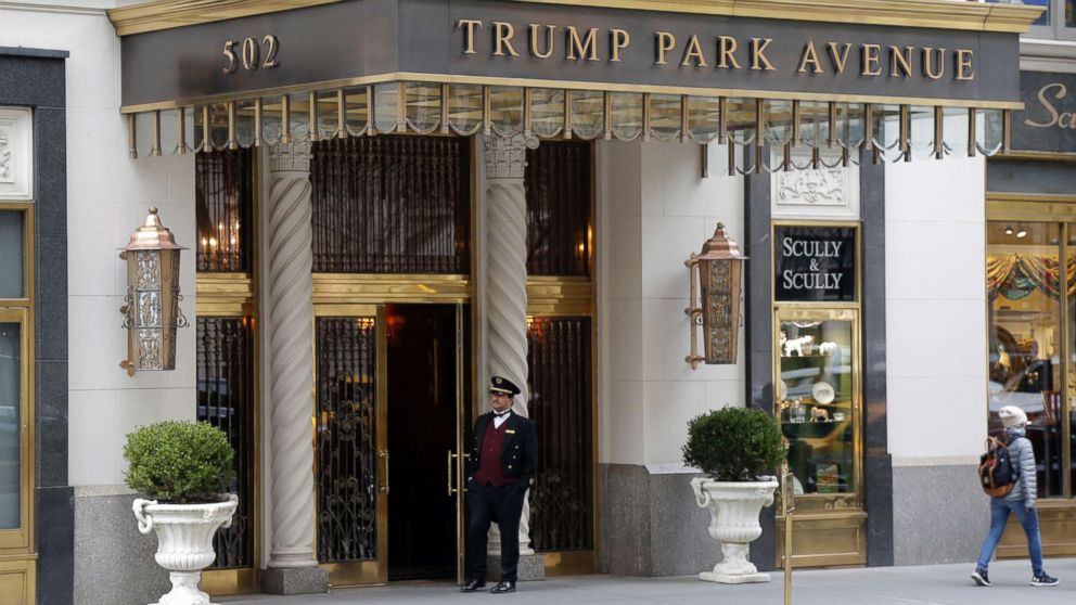 PHOTO: The front of the building where President Donald Trump's personal attorney Michael Cohen lives in New York on Monday, April 9, 2018.