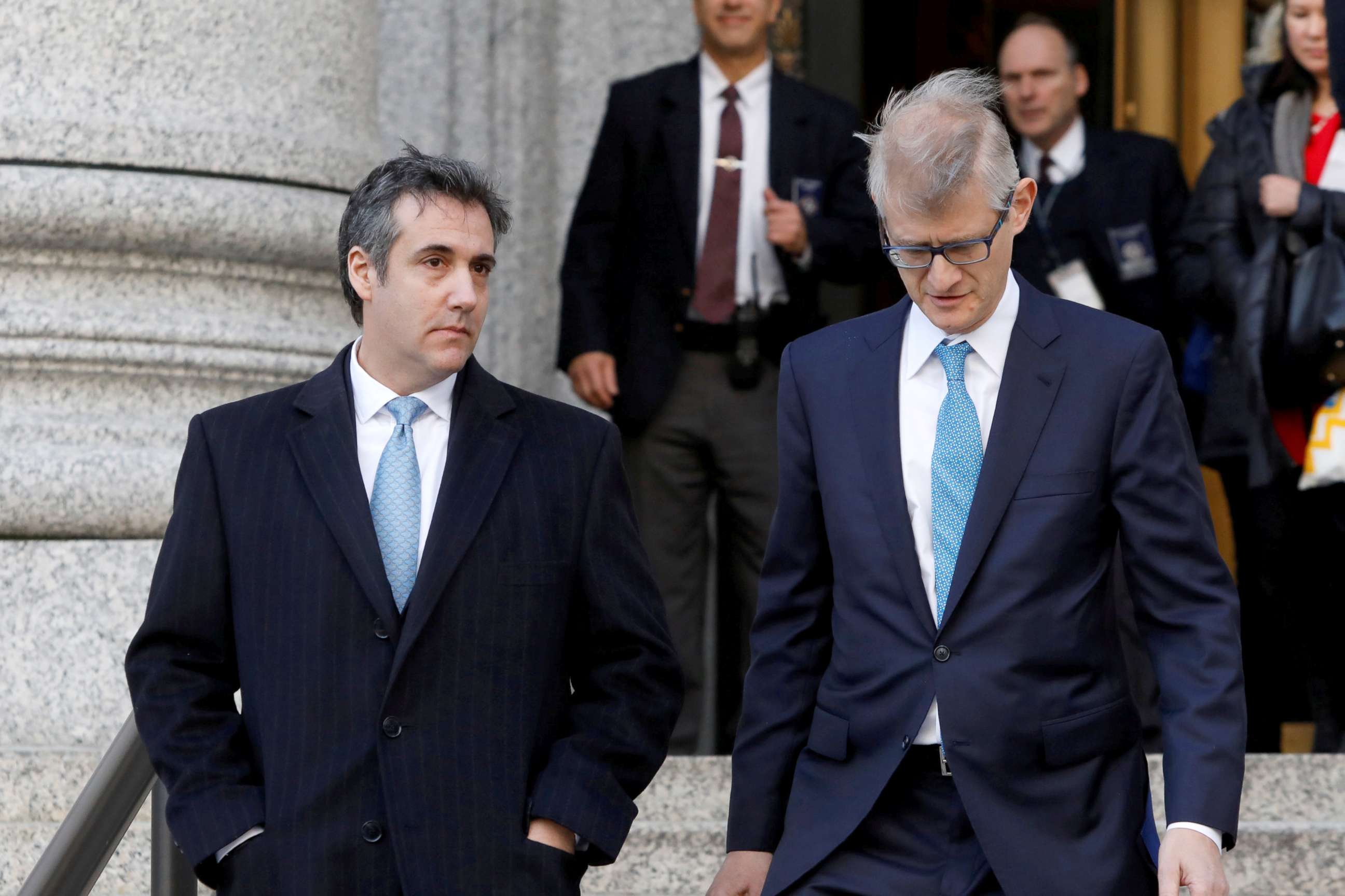 PHOTO: President Donald Trump's former lawyer Michael Cohen exits Federal Court after entering a guilty plea in Manhattan, New York City, Nov. 29, 2018.