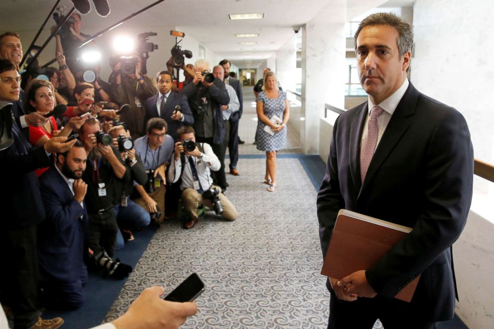 PHOTO: Michael Cohen, personal attorney for President Donald Trump, on Capitol Hill in Washington, Sept. 19, 2017.