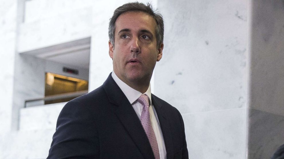 Michael Cohen, a former lawyer for President Trump's business and a close associate of the president meets with Senate Intelligence Committee, Sept. 19, 2017, in Washington.