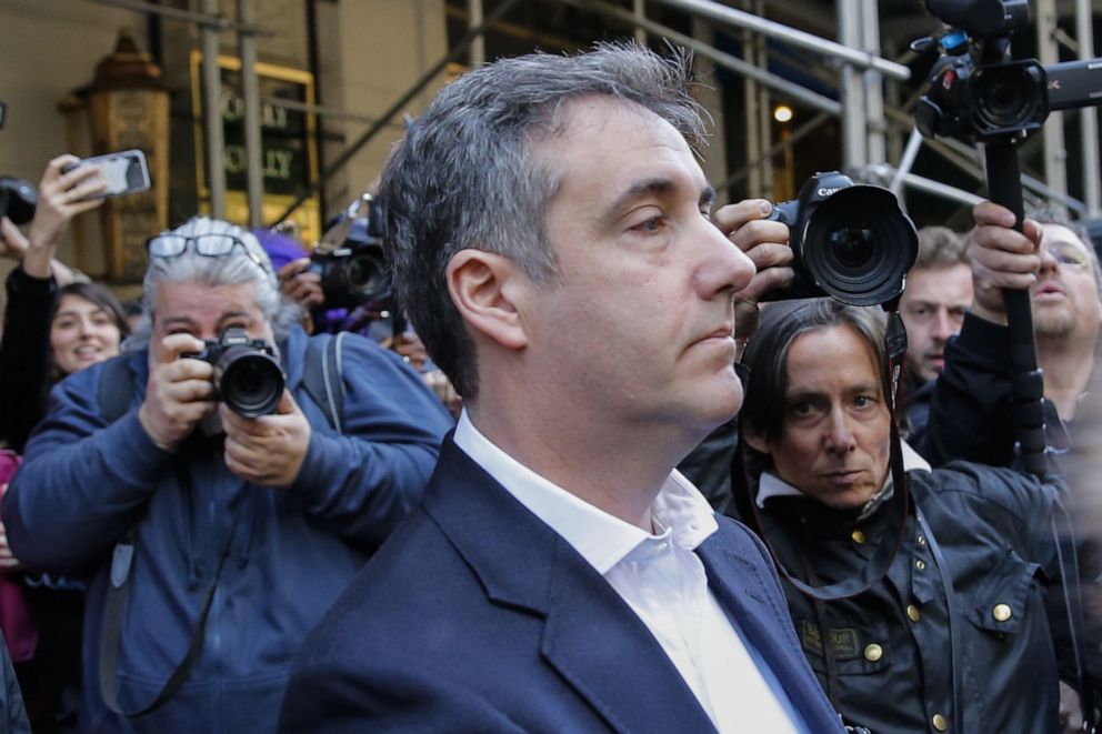 PHOTO:Michael Cohen, the former lawyer for President Donald Trump, leaves his Park Avenue apartment, May 6, 2019, in N.Y.