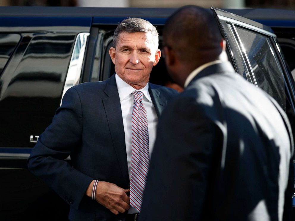 PHOTO: President Donald Trumps former National Security Adviser Michael Flynn arrives at federal court in Washington, D.C., Dec. 18, 2018.