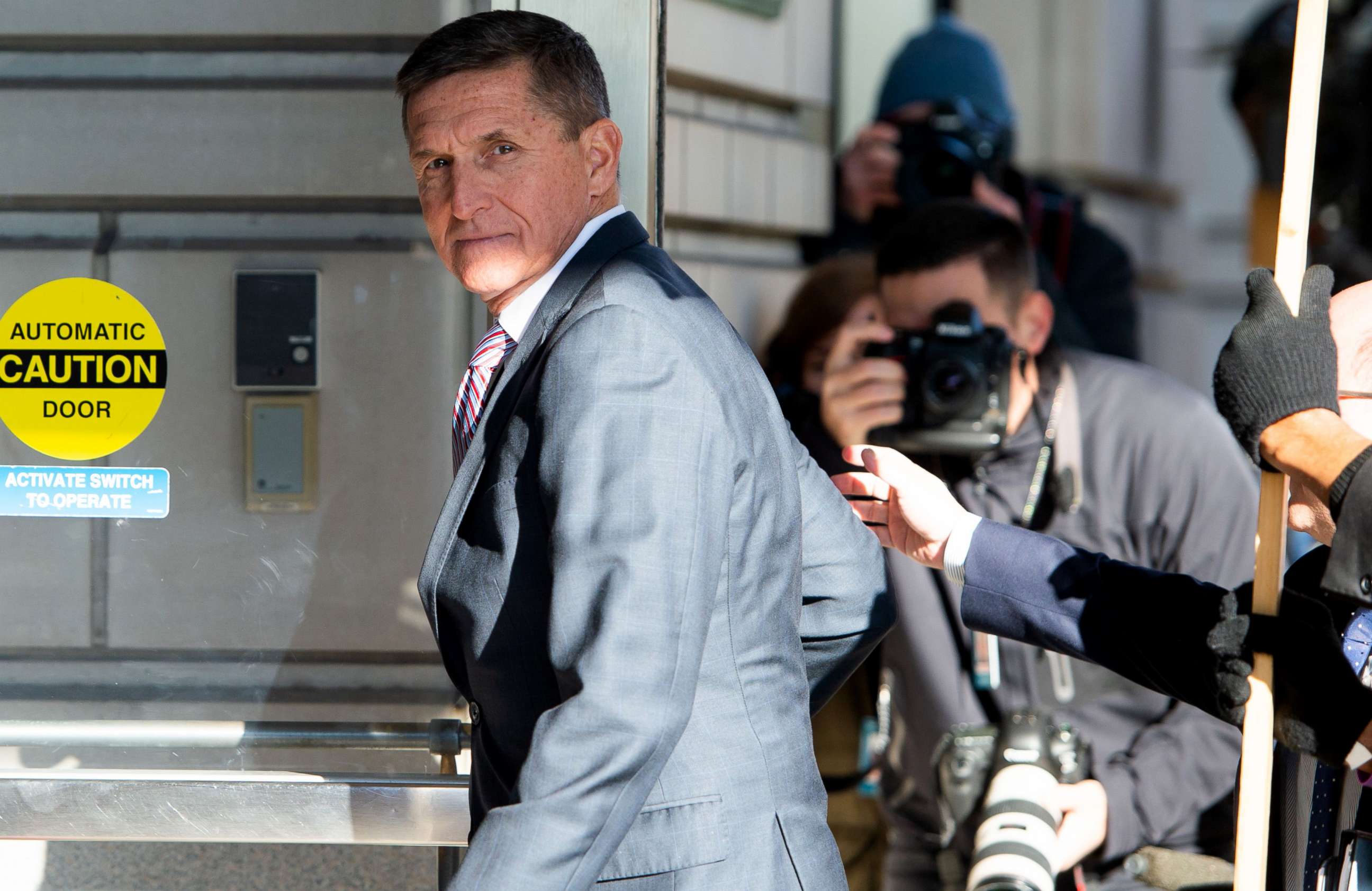 PHOTO: Former US national security advisor general Michael Flynn arrives for his sentencing hearing at US District Court in Washington, Dec. 18, 2018.
