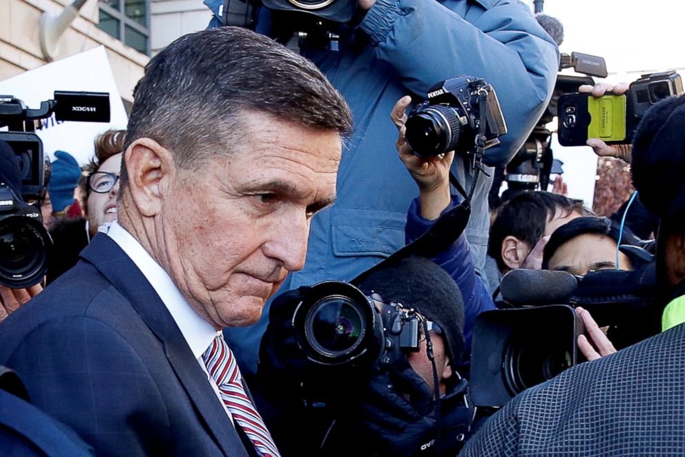 PHOTO: Former U.S. national security adviser Michael Flynn passes by members of the media as he departs after his sentencing was delayed at U.S. District Court in Washington, Dec. 18, 2018.