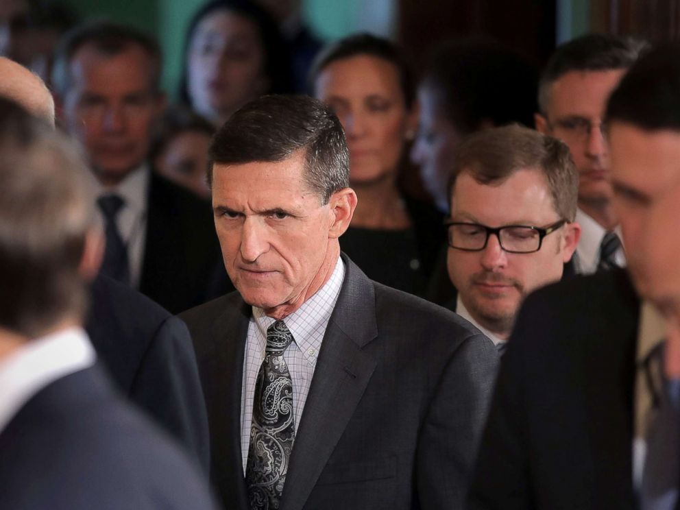 PHOTO: Former White House National Security Advisor Michael Flynn at the White House, Feb. 13, 2017.