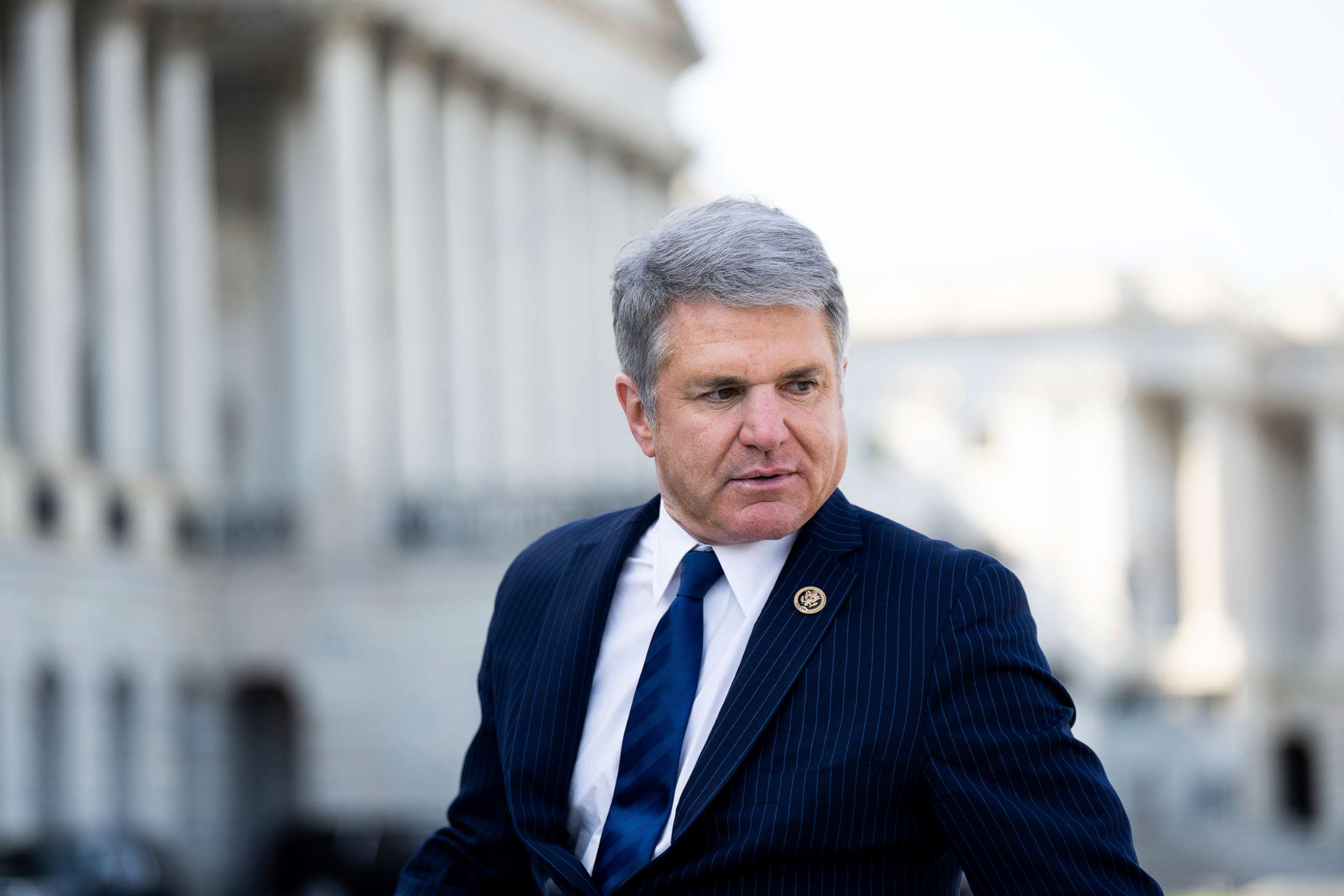 PHOTO: In this April 28, 2022, file photo, Rep. Michael McCaul walks up the House steps of the Capitol in Washington, D.C.