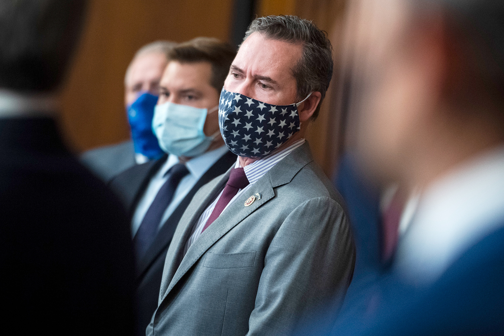 PHOTO: Rep. Michael Waltz attends a news conference at the Capitol in Washington, Sept.30, 2020.
