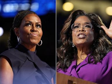 Michelle Obama, Oprah set the stage for Harris as she accepts historic nomination