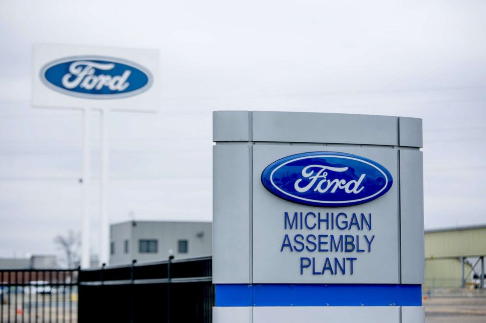 PHOTO: Ford Motor Co. Michigan Assembly plant in Wayne, Mich., March 23, 2020. 