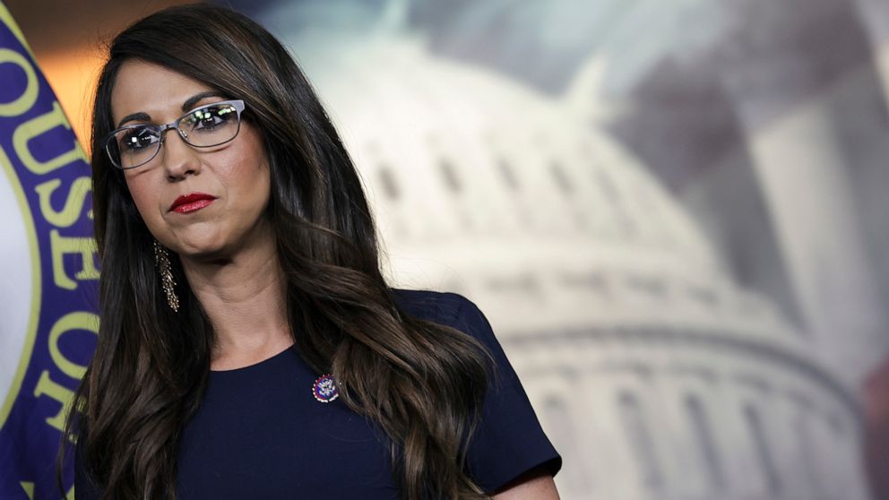PHOTO: Rep. Lauren Boebert attends a news conference at the US Capitol on June 8, 2022.