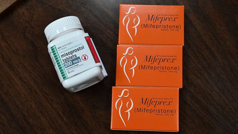 PHOTO: Mifepristone (Mifeprex) and Misoprostol, the two drugs used in a medication abortion, are seen at the Women's Reproductive Clinic in Santa Teresa, N.M.