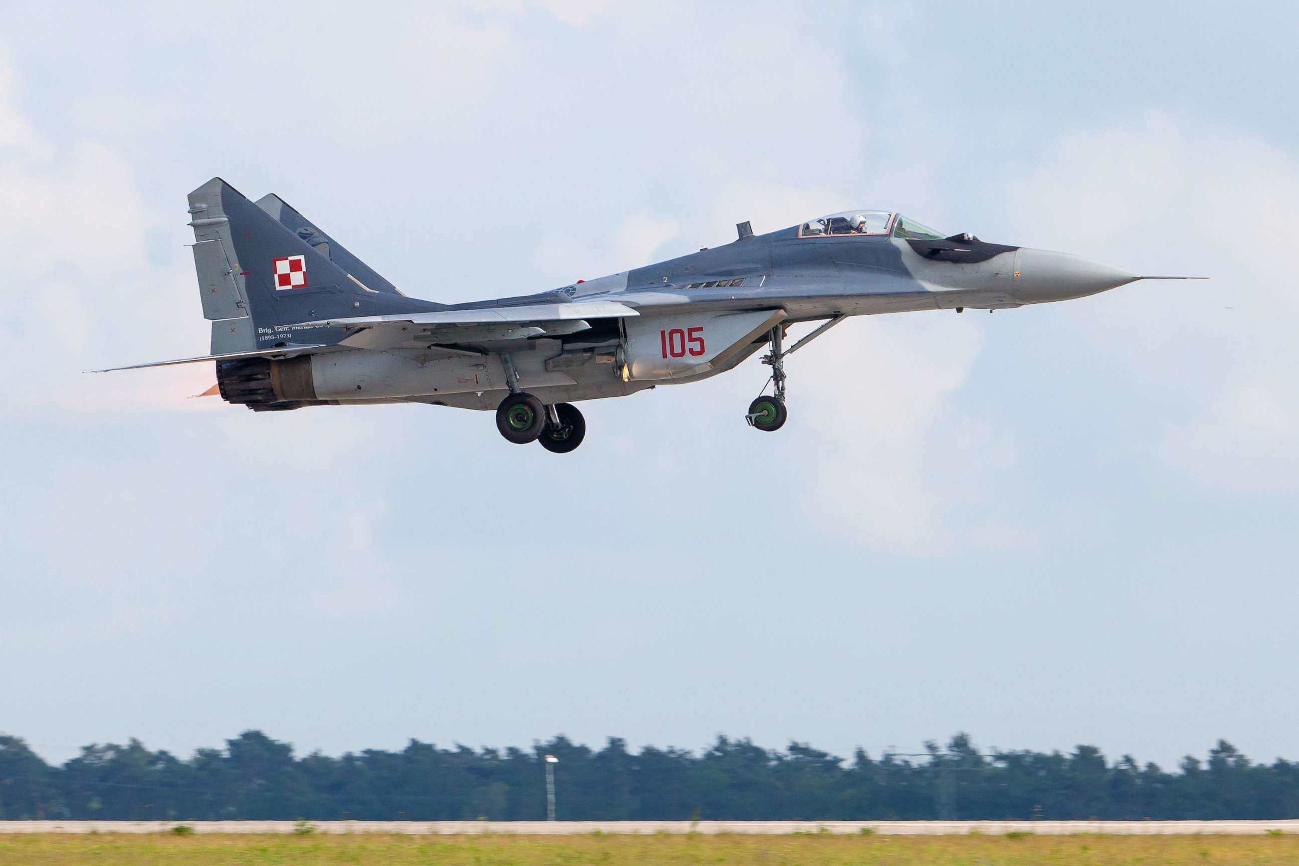 PHOTO: A MIG-29 from the Poland flies during the 2016 Berlin Air Show.