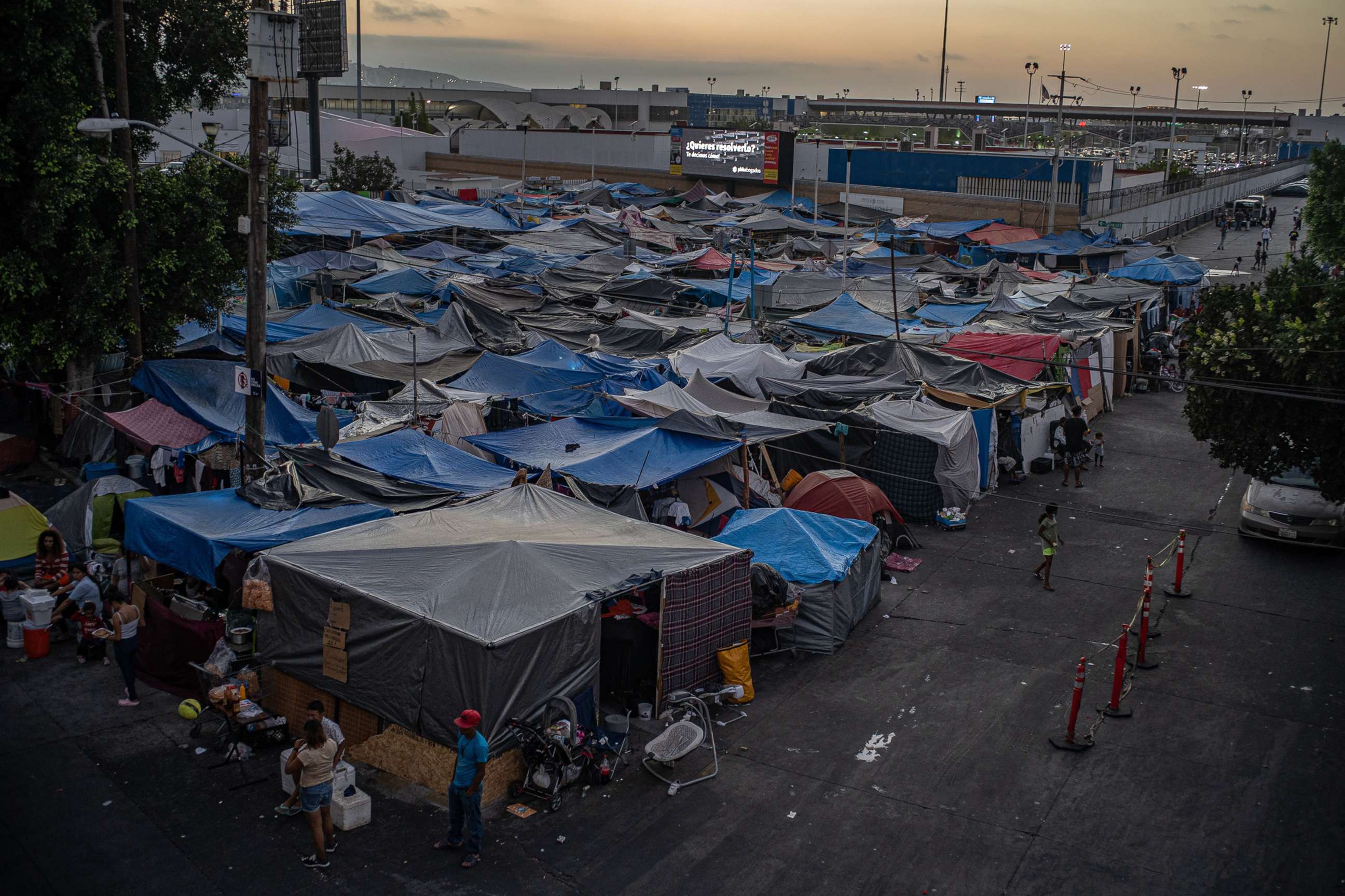 PHOTO: An informal migrant camp in Tijuana, Mexico, Sep. 11, 2021. 