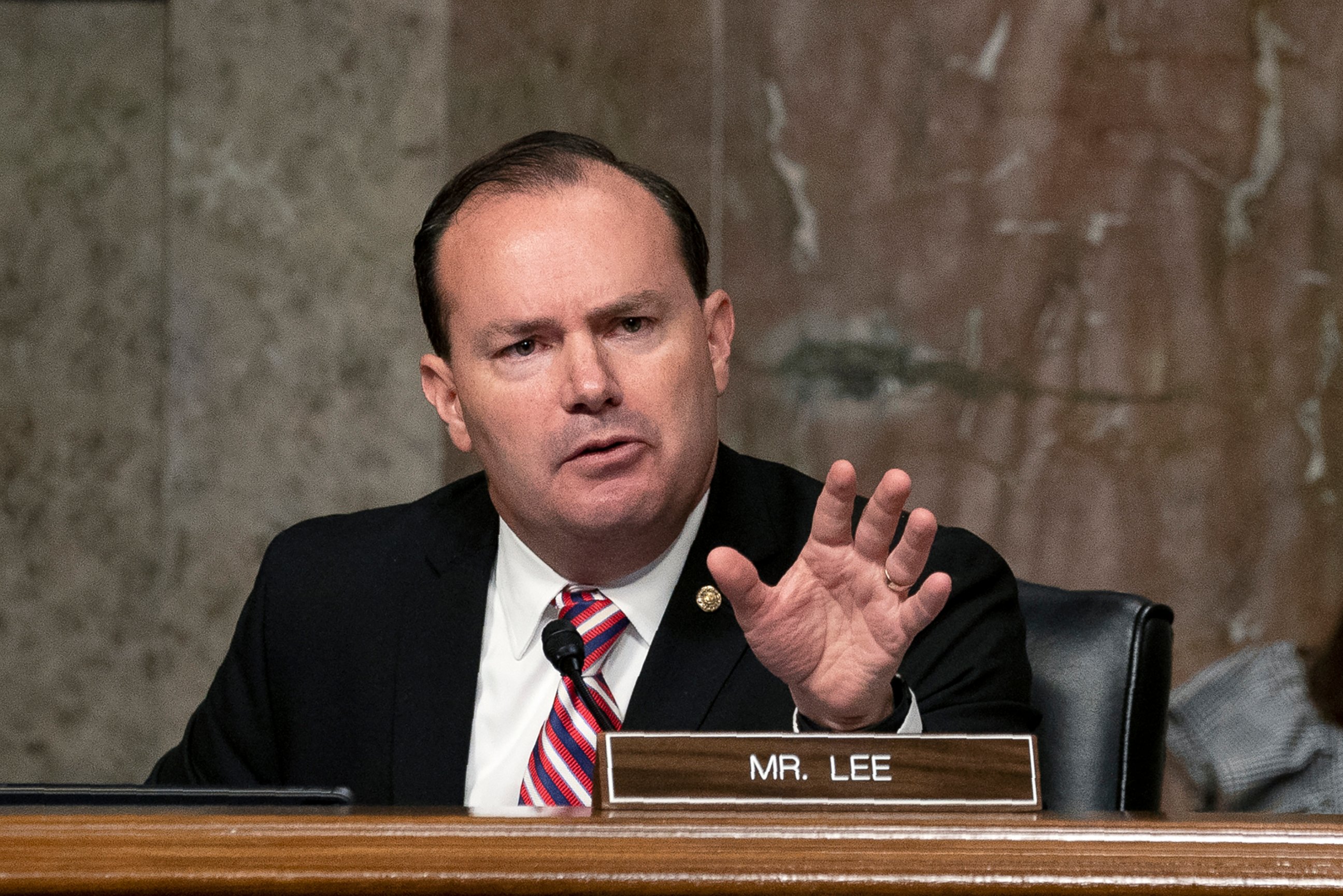 PHOTO: In this Sept. 30, 2020 file photo, Sen. Mike Lee, R-Utah, speaks during a Senate Judiciary Committee hearing on Capitol Hill in Washington to examine the FBI "Crossfire Hurricane" investigation.