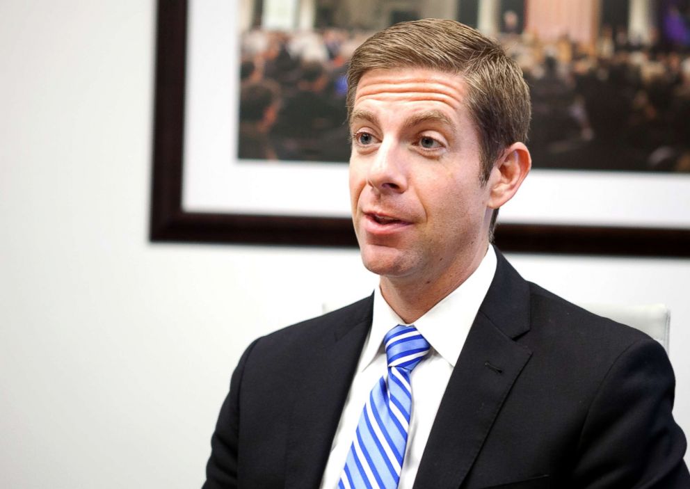 PHOTO: Mike Levin, candidate for California's 49th Congressional district, is interviewed by CQ Roll Call at their D.C. office, Sept. 13, 2017.