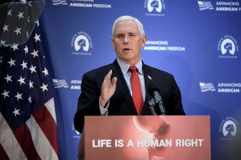 PHOTO: Former Vice President Mike Pence speaks at the National Press Club on Nov. 30, 2021, in Washington, D.C.