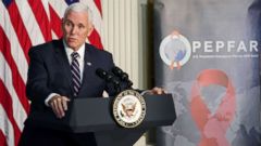 PHOTO: Vice President Mike Pence speaks during a White House World AIDS Day event in the Indian Treaty Room of the White House, Nov. 29, 2018.