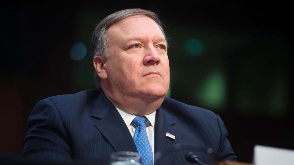 PHOTO: CIA Director Mike Pompeo testifies on worldwide threats during a Senate Intelligence Committee hearing on Capitol Hill in Washington, D.C., in this Feb. 13, 2018 file photo.