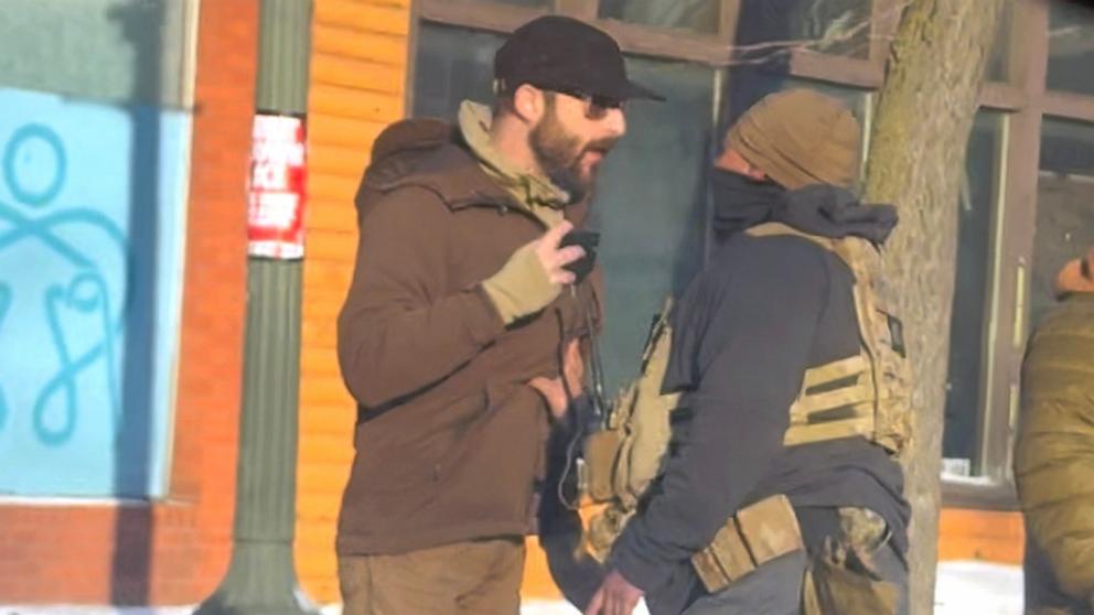 PHOTO: This screen grab from a video shows the scene moments before a shooting in Minneapolis, on Jan. 24, 2025.