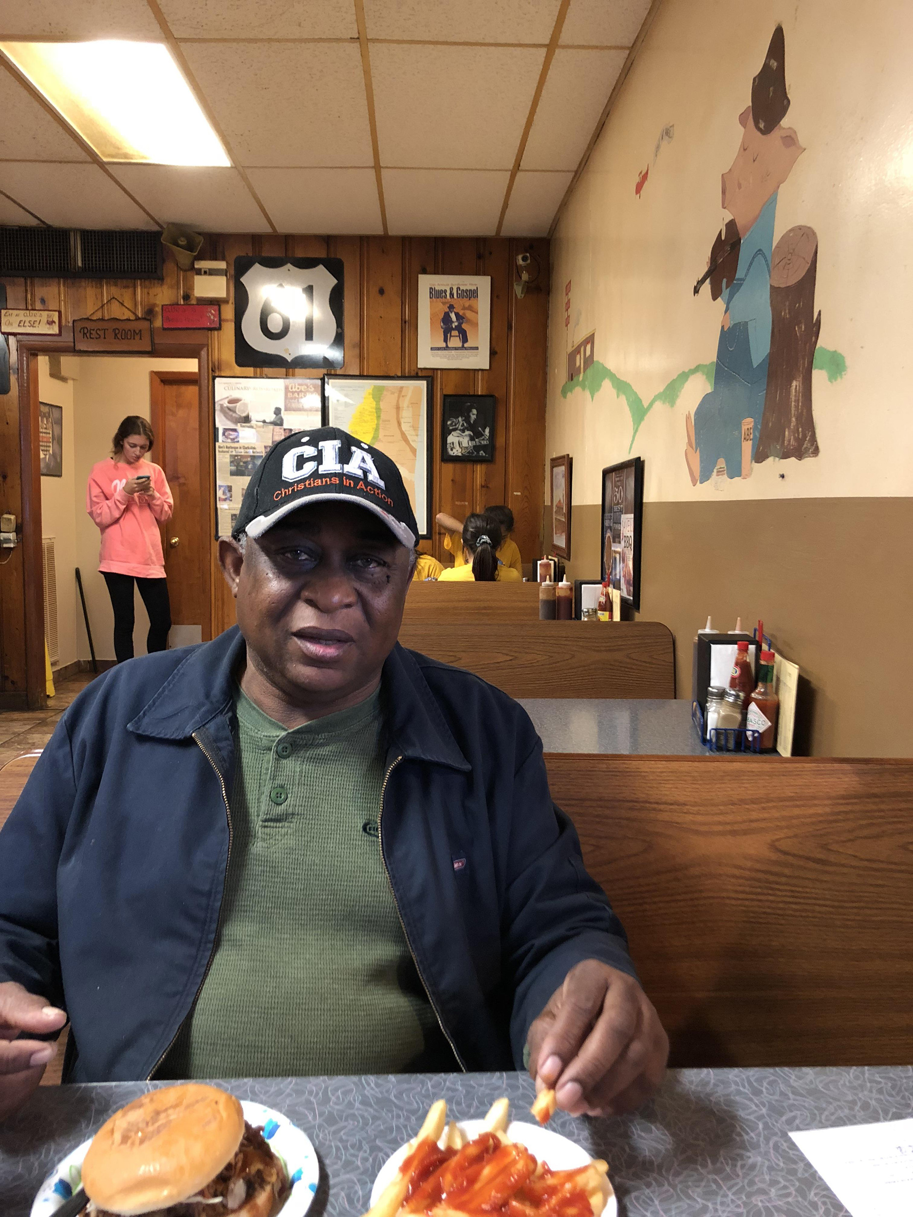PHOTO: William Jones from the Mississippi Delta sits in a barbecue restaurant in Clarksdale, Miss., Oct. 26, 2018.
