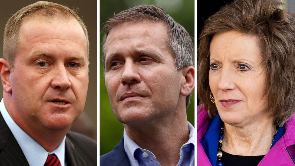 PHOTO: Eric Schmitt, Eric Greitens, and Vicky Hartzler are pictured in a composite file photo.