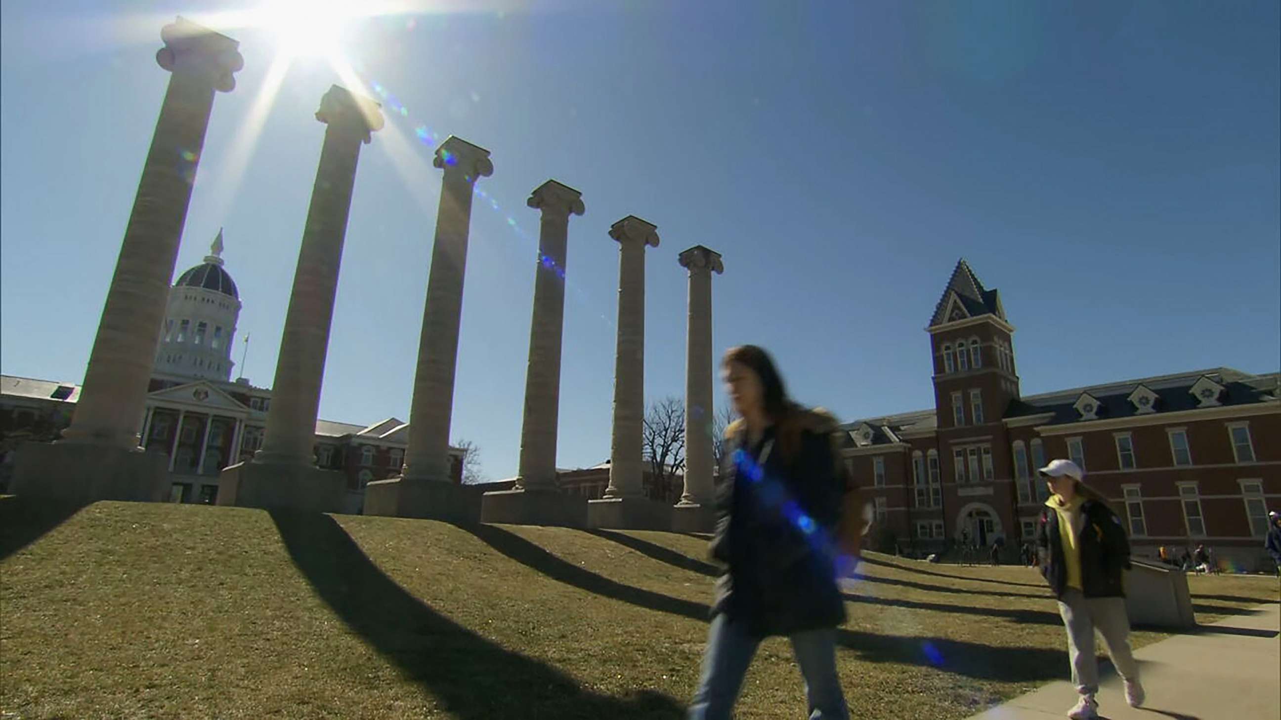 PHOTO: Students on the University of Missouri campus.