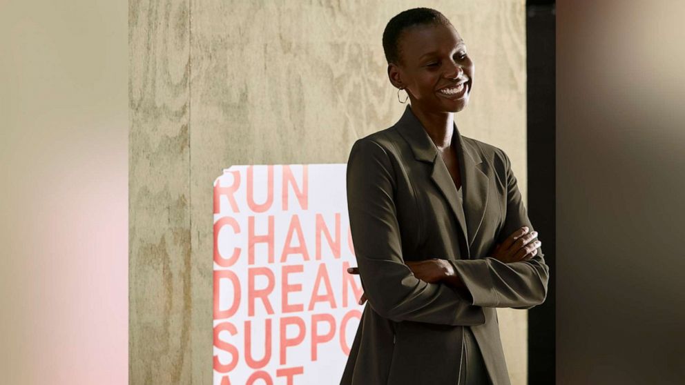 PHOTO: An M.M.LaFleur model wears a design from their Spring 2020 collection, as the company launches its "Ready to Run" program, aimed at handing out free outfits to women running for public office.