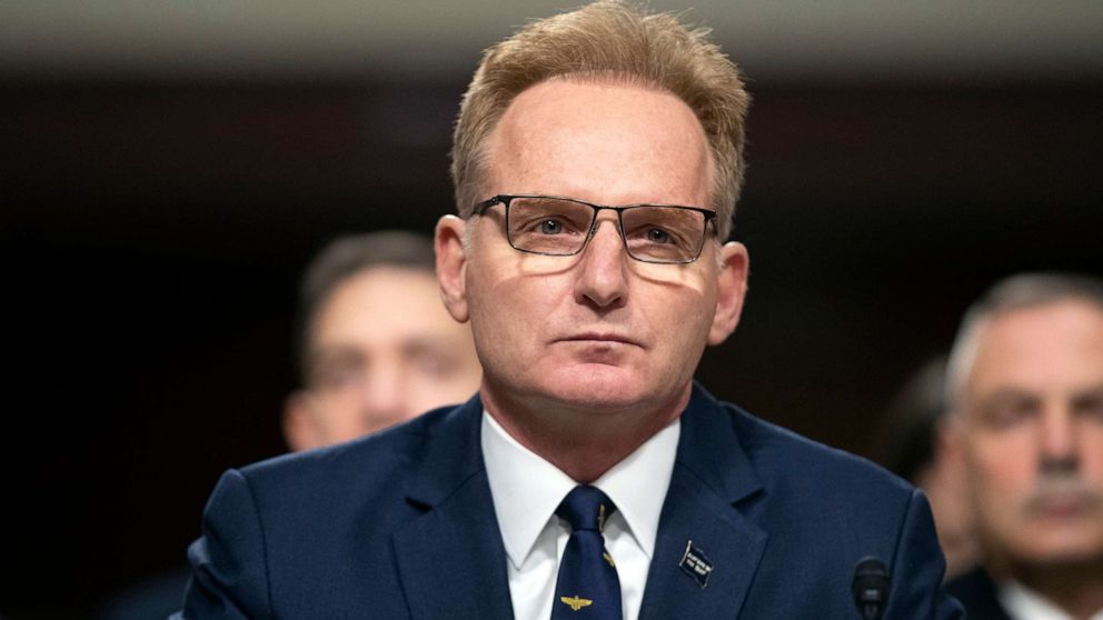 PHOTO: Acting Navy Secretary Thomas Modly testifies during a hearing of the Senate Armed Services Committee in Washington, D.C., Dec. 3, 2019.