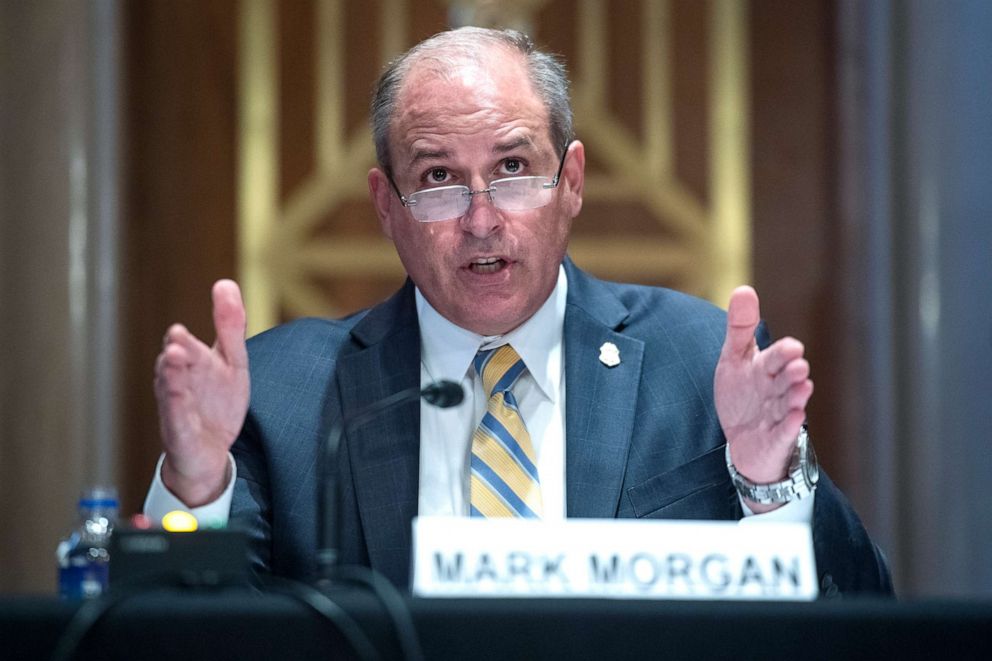 PHOTO: Mark Morgan, acting commissioner of the Customs and Border Protection, testifies during the Senate Homeland Security and Governmental Affairs Committee hearing, June 25, 2020.