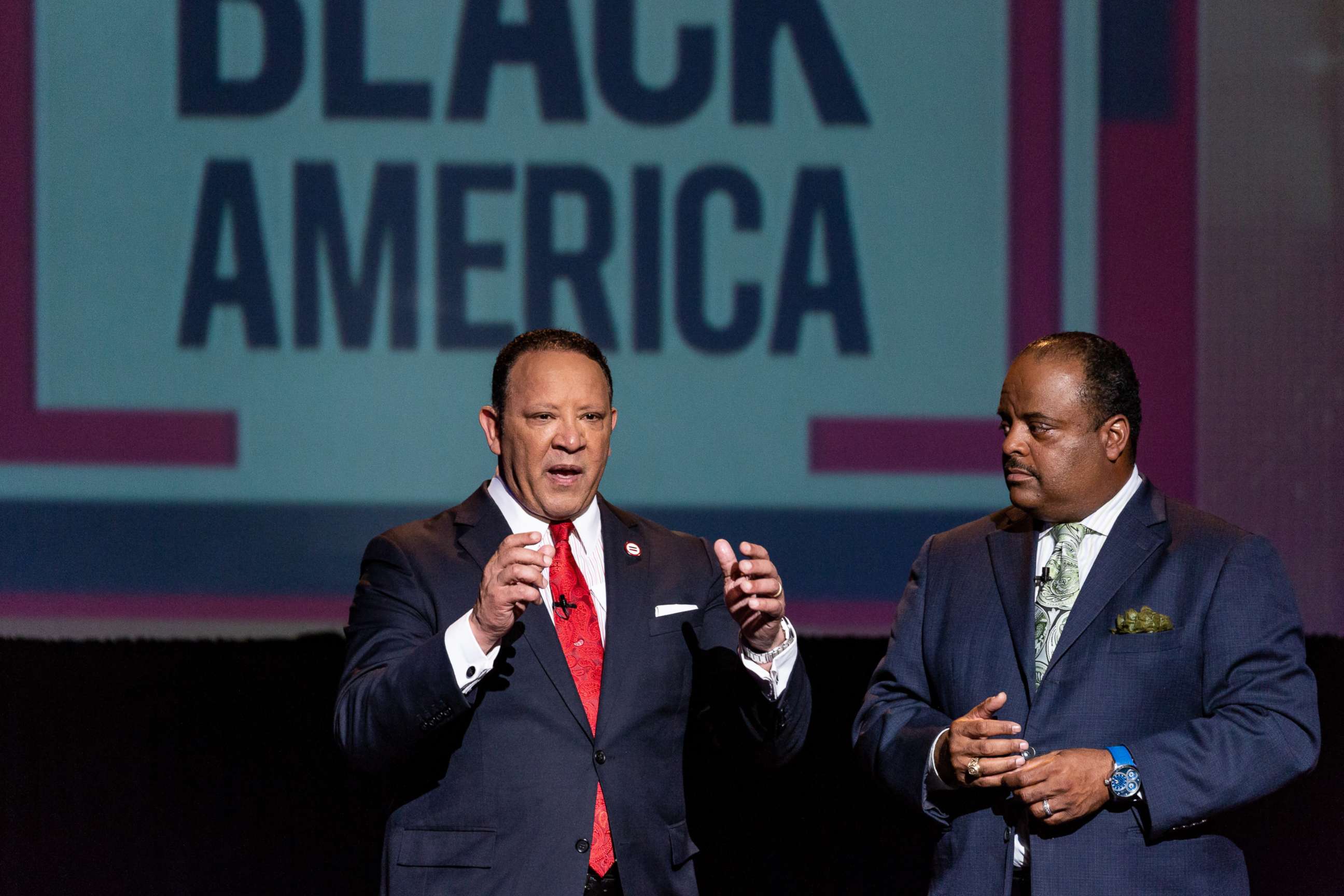 PHOTO: Marc Morial, President and CEO of the National Urban League, participates in a televised town hall at The Howard Theatre in Washington, D.C., May 8, 2018, on The State of Black America.