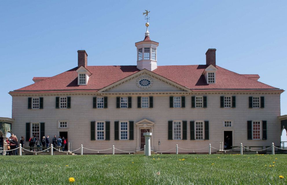 PHOTO: The Mansion at Mount Vernon, the estate of the first U.S. President George Washington, in Mount Vernon, Virginia, April 18, 2018.