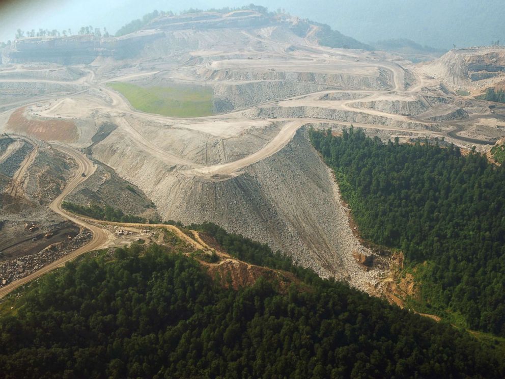 PHOTO: A June 13, 2008 photo shows a large mountaintop coal mining operation in West Virginia.