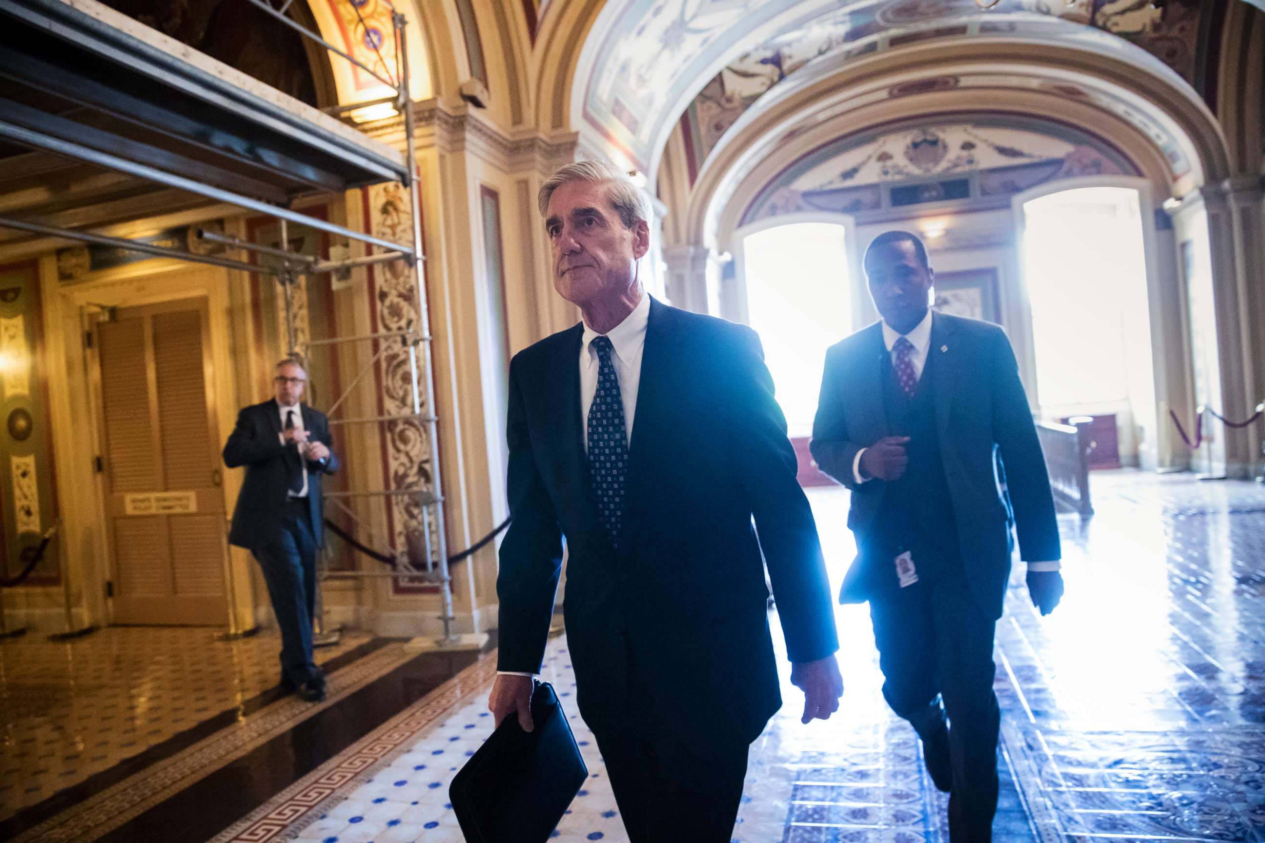PHOTO: In this Wednesday, June 21, 2017 file photo, Special Counsel Robert Mueller departs the Capitol after a closed-door meeting with members of the Senate Judiciary Committee.
